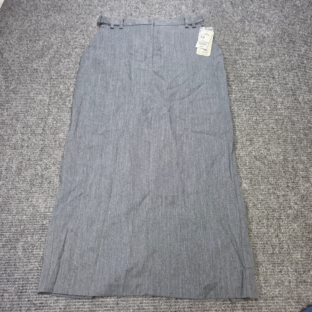 Vintage Hunt Club Maxi Skirt Women's Size 14 Charcoal Gray Tencel Blend NWT